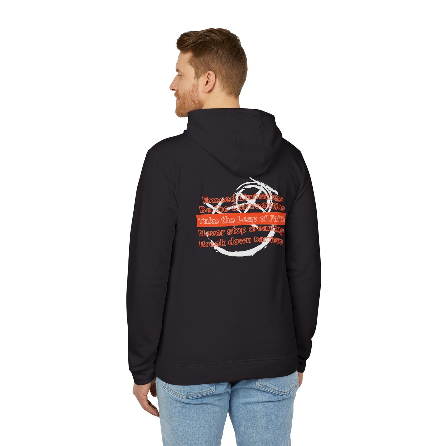 Orange "Leap of Faith" Unisex Hoodie