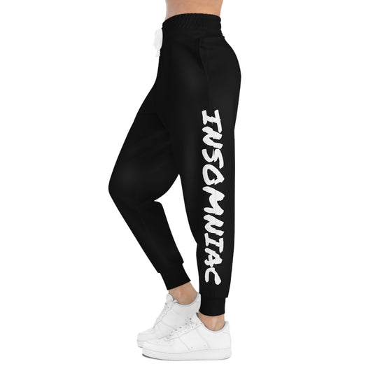 "INSOMNIAC" Black Unisex Athletic Joggers