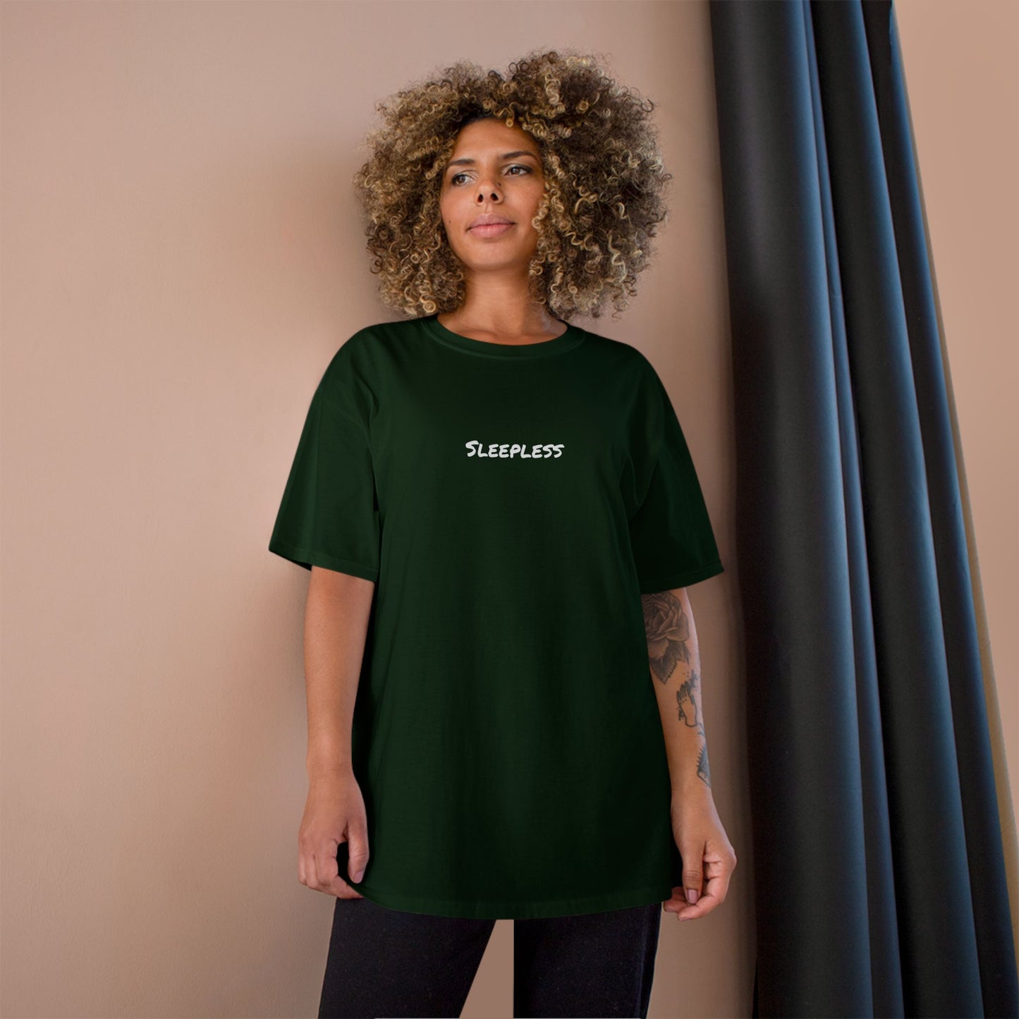 "SLEEPLESS" UNISEX Champion T-Shirt