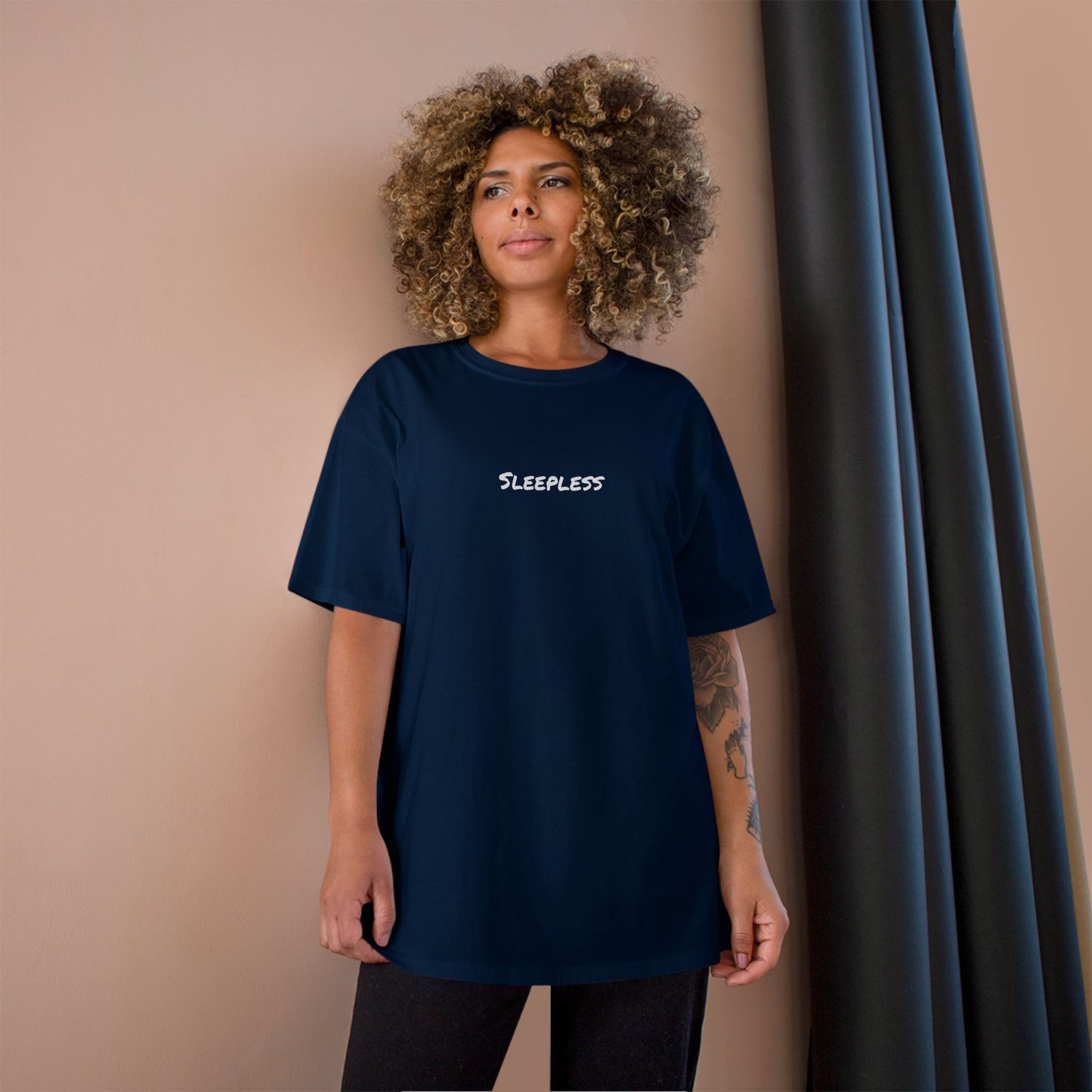 "SLEEPLESS" UNISEX Champion T-Shirt