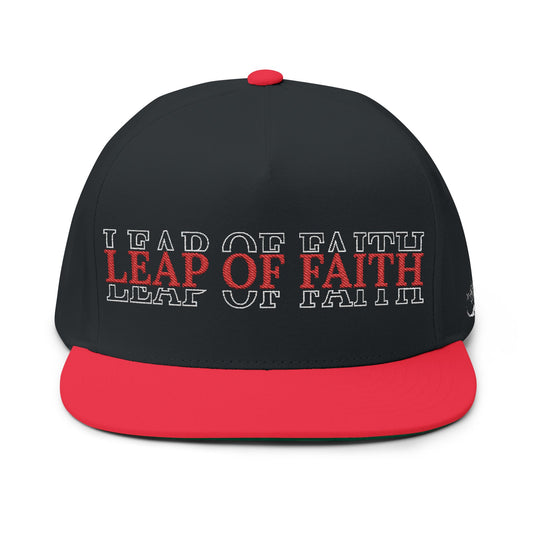 Leap of Faith Flat Bill Cap- Embroidered Hat
