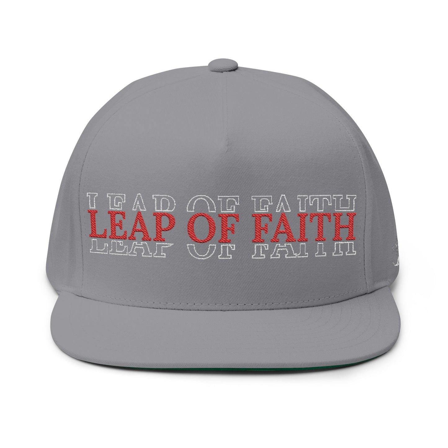 Leap of Faith Flat Bill Cap- Embroidered Hat