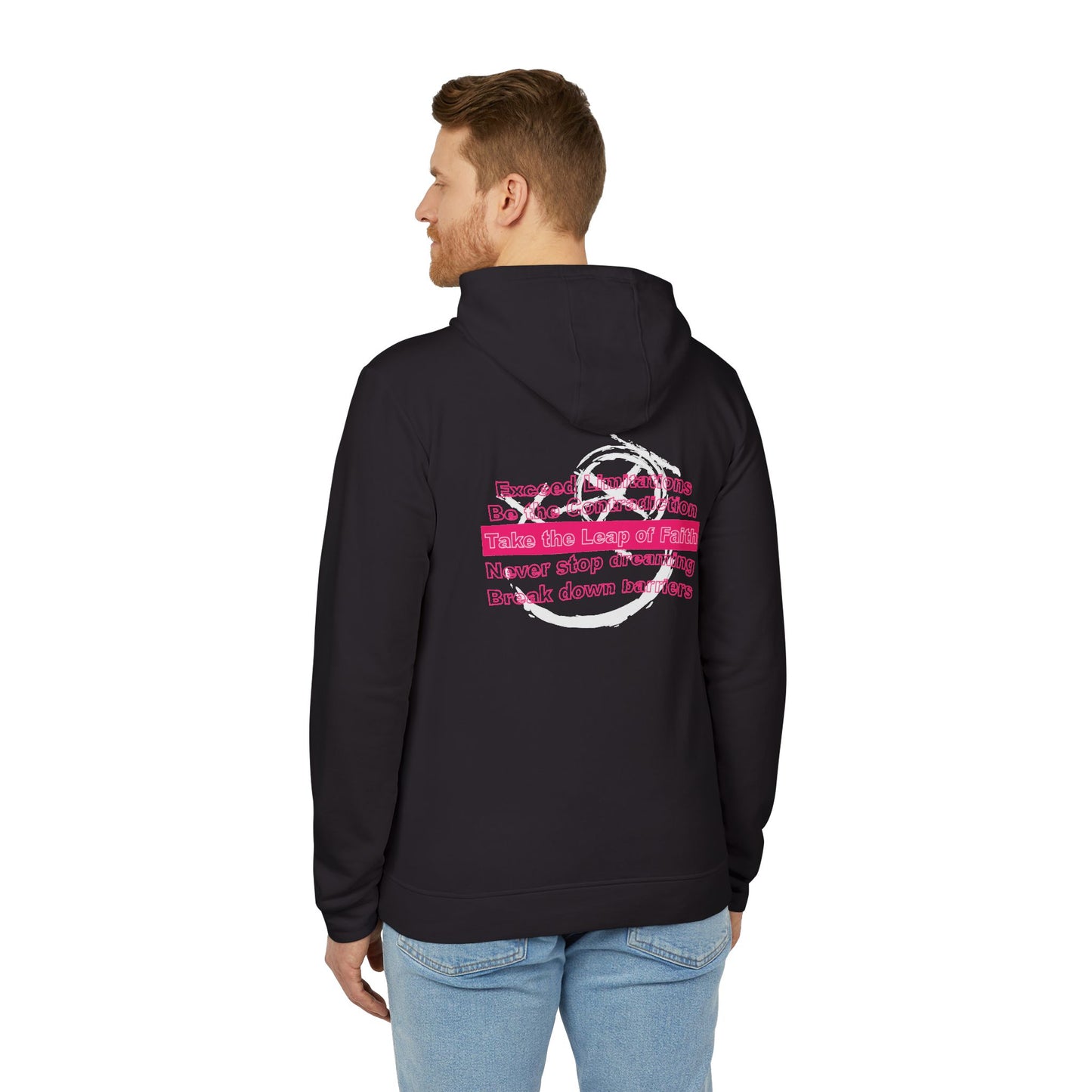 Pink "Leap of Faith" Unisex Hoodie