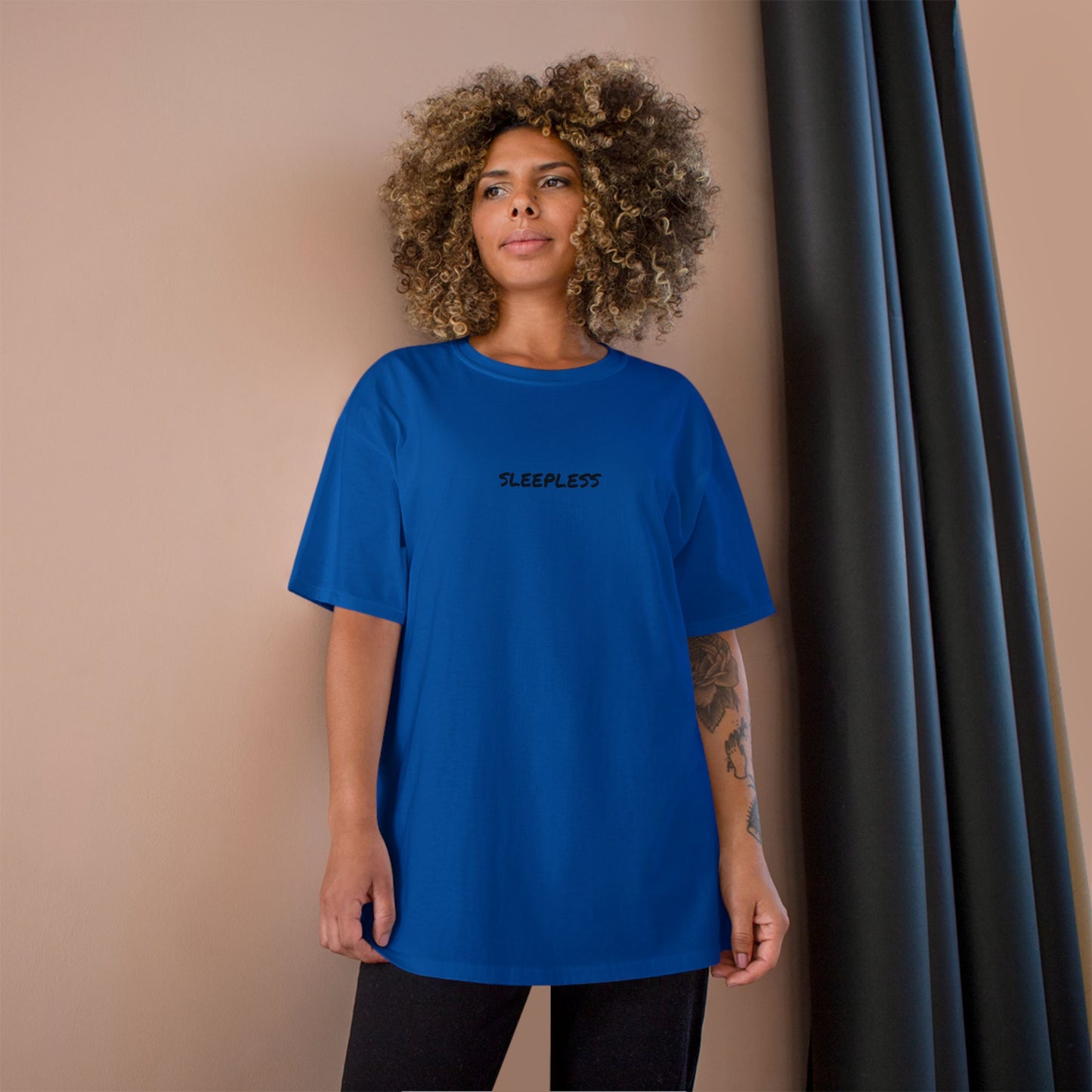 "SLEEPLESS" Champion T-Shirt - Unisex Graphic Tee