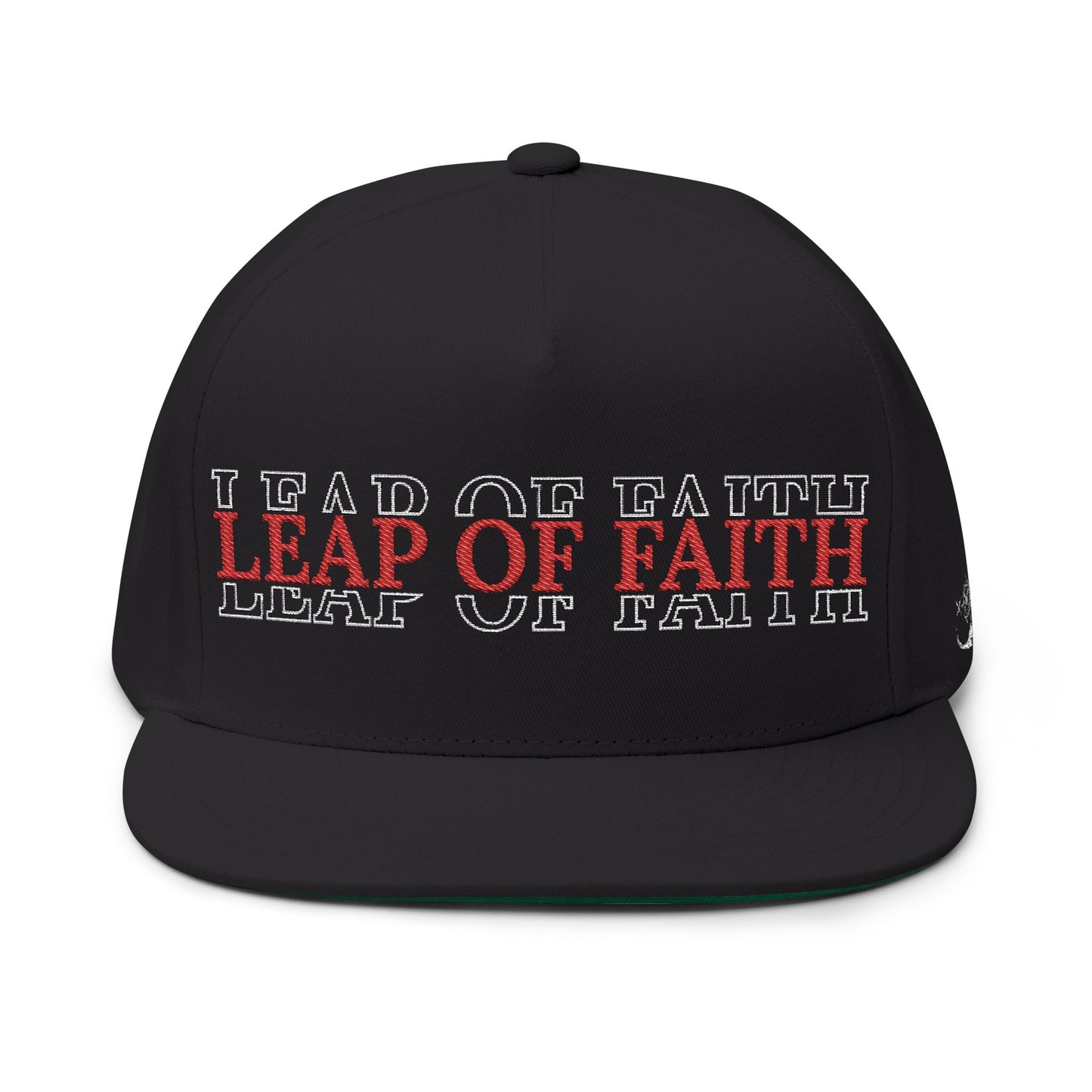 Leap of Faith Flat Bill Cap- Embroidered Hat
